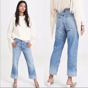 RE/DONE 90s Low Slung Crop Rigid Jeans 26